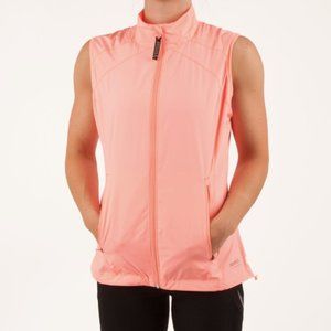 NWT Running Room Women's Lightweight Run Vest, Peach Glow, size Large